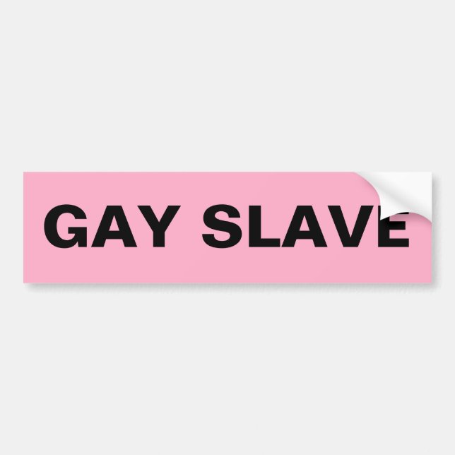 Bumper Sticker Gay Slave Bildekal (Framsidan)