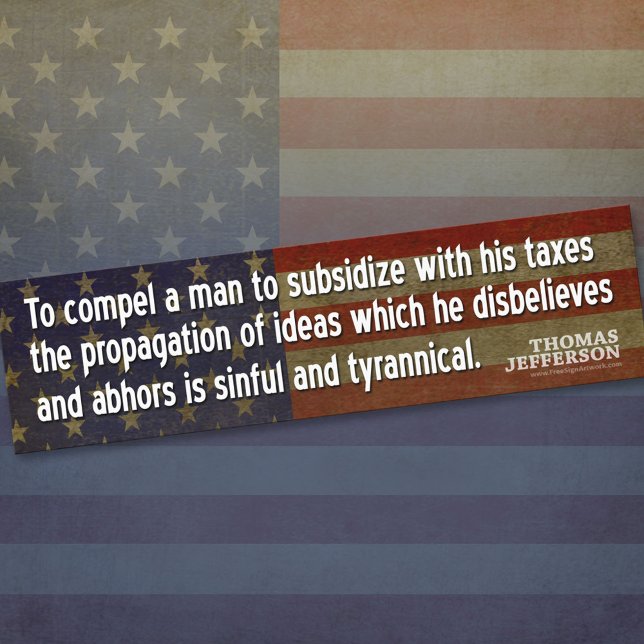 Bumper Sticker - Grundande citat från Far Bildekal (Thomas Jefferson Bumper Sticker)