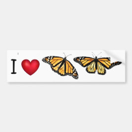 Bumper Sticker I (hjärta) Monarchs Bildekal