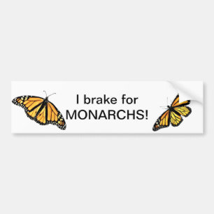 Bumper Sticker - Jag bromsar för Monarchs #2 Bildekal