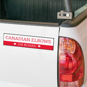 Bumper Sticker - kanadensiska elbows ombord Bildekal
