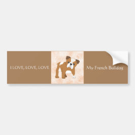Bumper Sticker Kärlek My Fransk Bulldog Bildekal