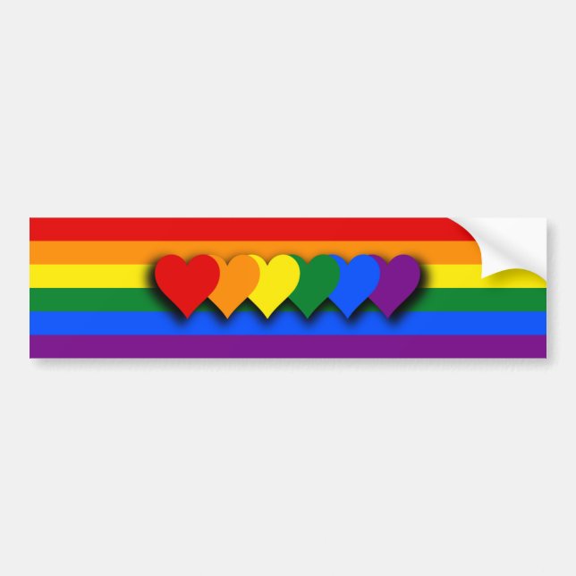 Bumper Sticker LGBT flag Bildekal (Framsidan)