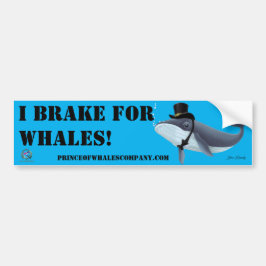 Bumper Sticker Lord Rippletail I Brake for Whales Bildekal