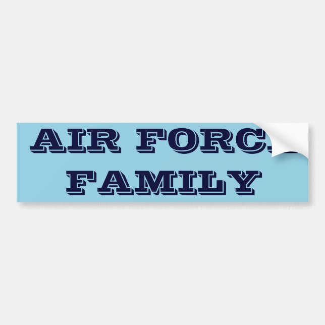 Bumper Sticker Luft Force-familjen Bildekal (Framsidan)