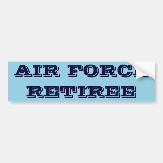 Bumper Sticker Luft Force Retiree Bildekal (Framsidan)