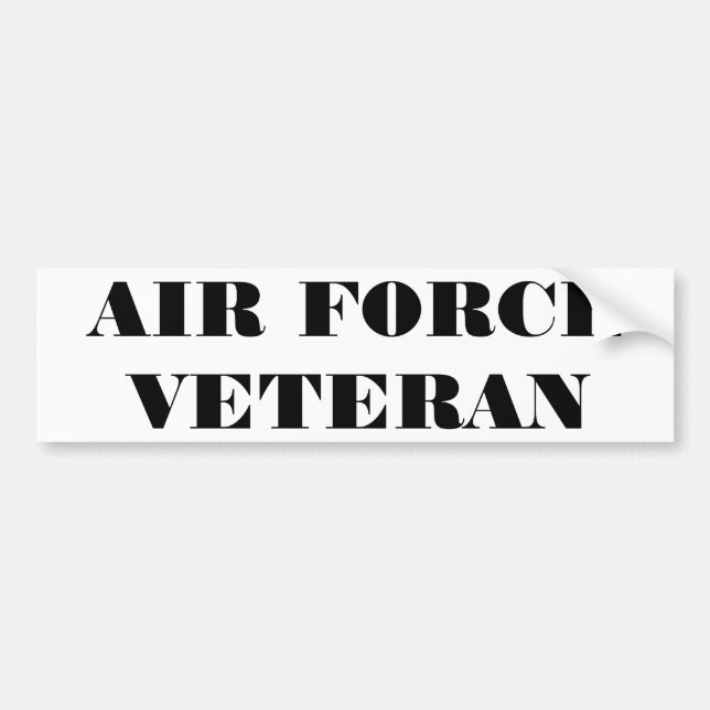 Bumper Sticker Luft Force Veteran Bildekal (Framsidan)