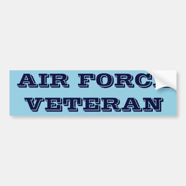 Bumper Sticker Luft Force Veteran Bildekal (Framsidan)