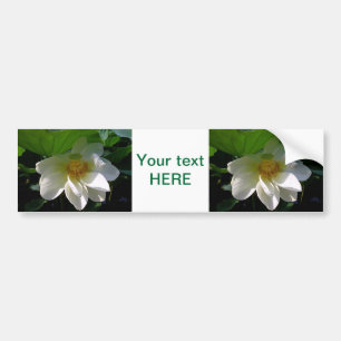 Bumper Sticker med känslig vit Lotus Flower Bildekal