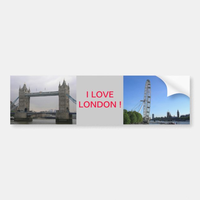 Bumper Sticker med London Öga Ferris Wheel Bildekal (Framsidan)