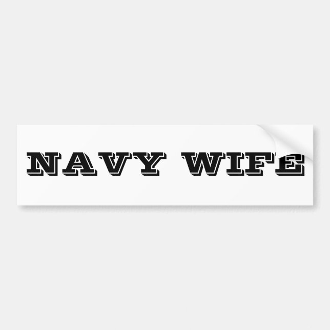 Bumper Sticker Navy Makfe Bildekal (Framsidan)