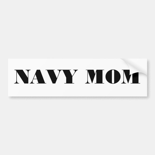 Bumper Sticker Navy Mamma Bildekal (Framsidan)