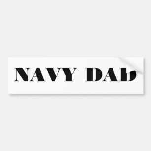 Bumper Sticker Navy Pappa Bildekal