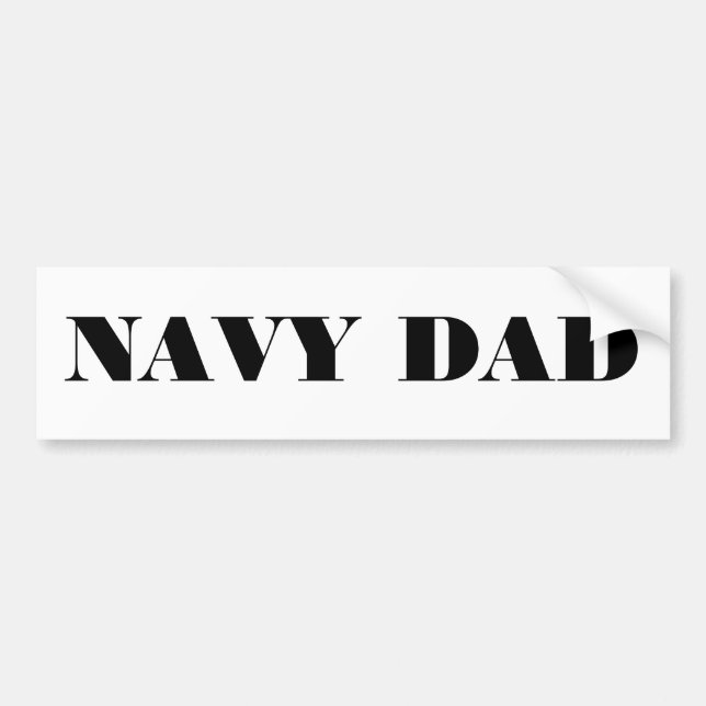 Bumper Sticker Navy Pappa Bildekal (Framsidan)