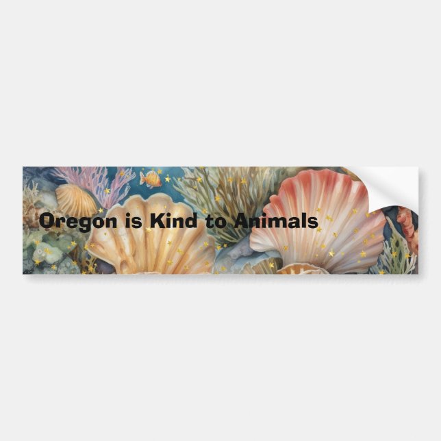 Bumper Sticker Oregon är av samma slag som djuren Bildekal (Framsidan)
