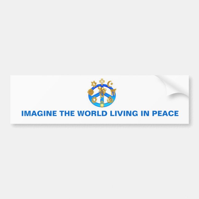 BUMPER STICKER ~ PEACE BILDEKAL (Framsidan)