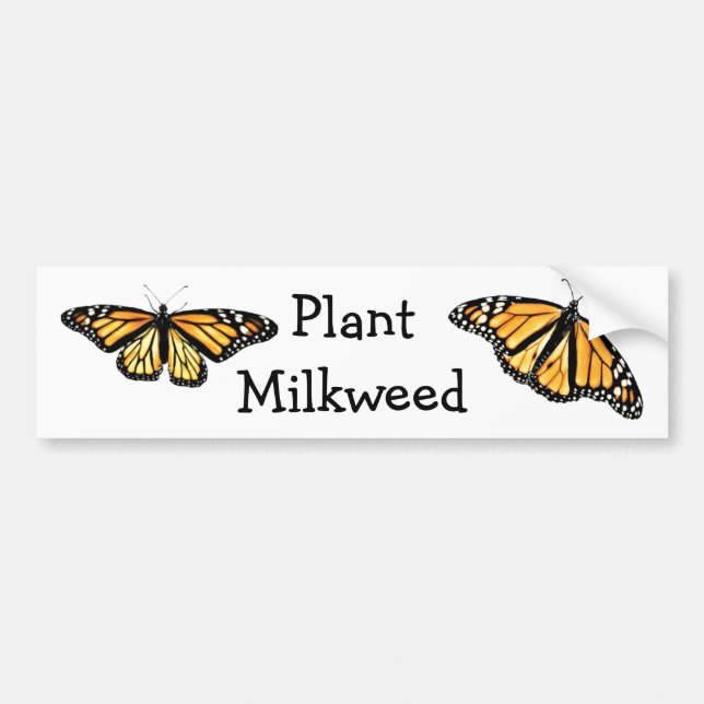 Bumper Sticker - Plant Milkweed Bildekal (Framsidan)