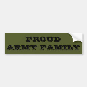 Bumper Sticker Proud Army-familjen Bildekal