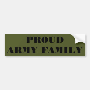 Bumper Sticker Proud Army-familjen Bildekal