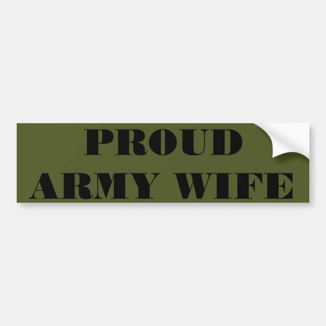 Bumper Sticker Proud Army-fru Bildekal (Framsidan)