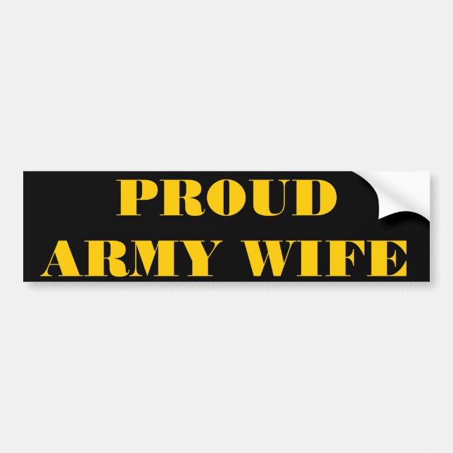 Bumper Sticker Proud Army-fru Bildekal (Framsidan)