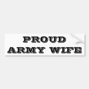 Bumper Sticker Proud Army-fru Bildekal
