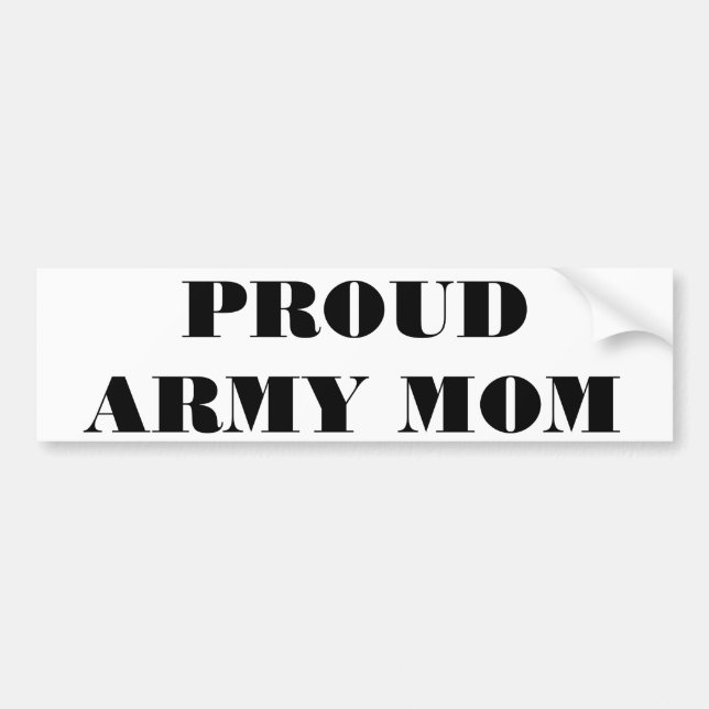 Bumper Sticker Proud Army Mamma Bildekal (Framsidan)