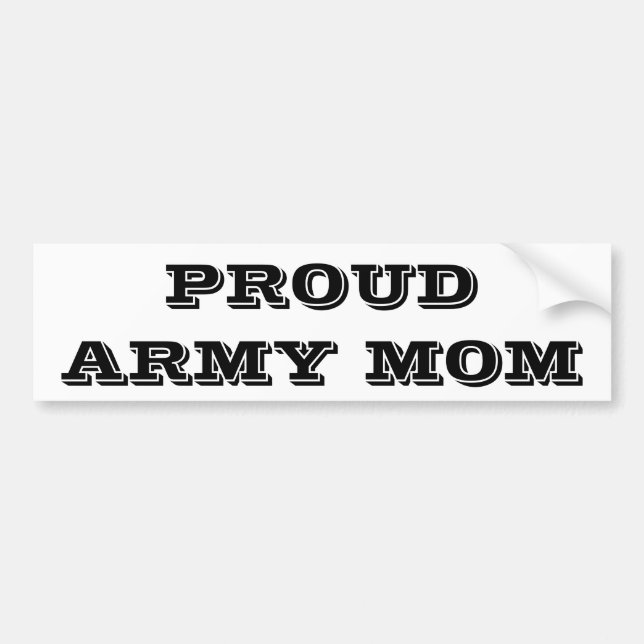 Bumper Sticker Proud Army Mamma Bildekal (Framsidan)