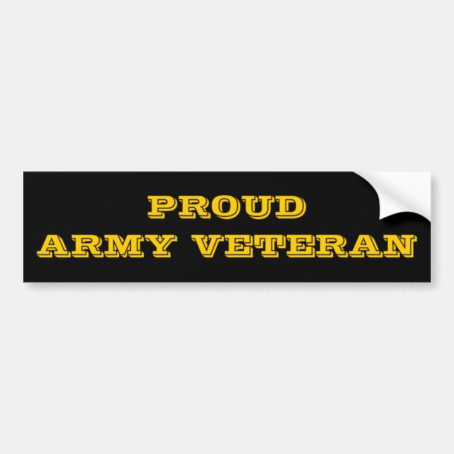 Bumper Sticker Proud Army Veteran Bildekal (Framsidan)