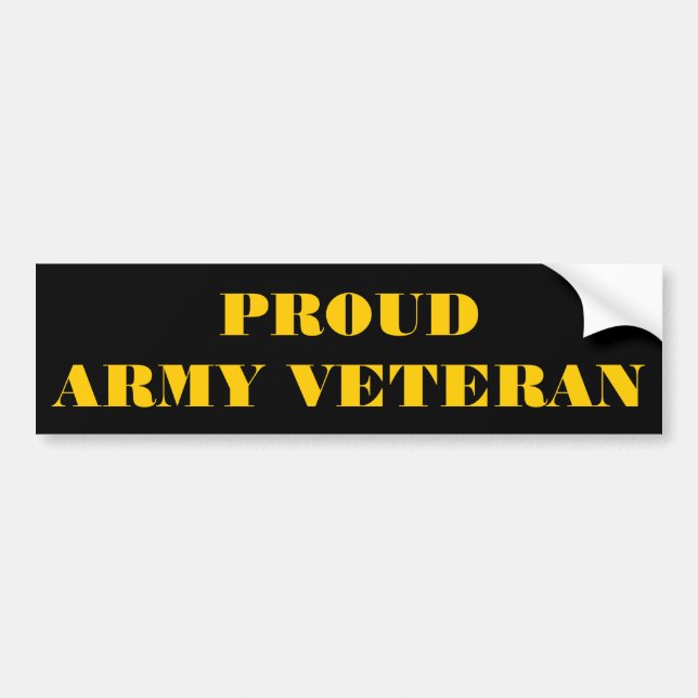 Bumper Sticker Proud Army Veteran Bildekal (Framsidan)