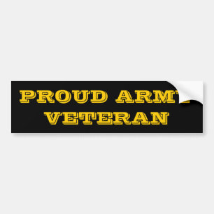 Bumper Sticker Proud Army Veteran Bildekal