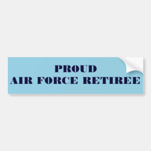 Bumper Sticker Proud Luft Force Retiree Bildekal