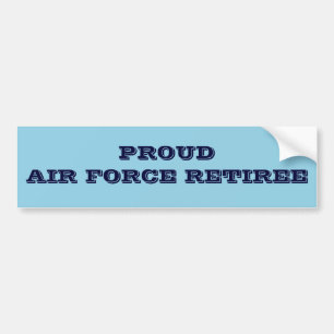 Bumper Sticker Proud Luft Force Retiree Bildekal