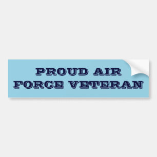 Bumper Sticker Proud Luft Force Veteran Bildekal