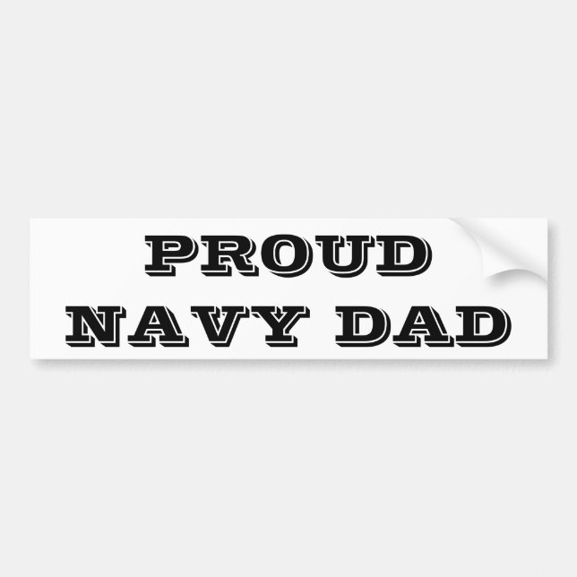 Bumper Sticker Proud Navy Pappa Bildekal (Framsidan)