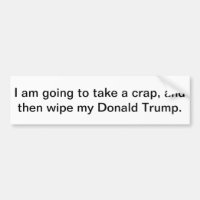 Bumper Sticker raderar min Donald Trump
