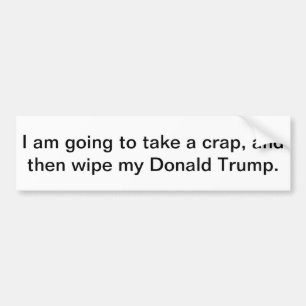 Bumper Sticker raderar min Donald Trump Bildekal