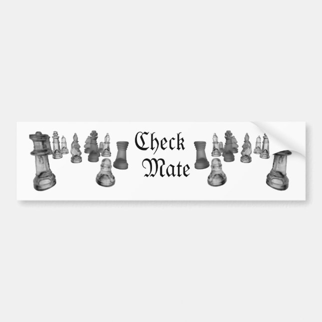 Bumper Sticker-schackmatt Bildekal (Framsidan)