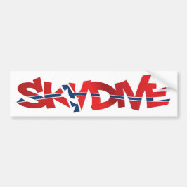 BUMPER STICKER SKYDIVE DMARK BILDEKAL