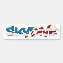 BUMPER STICKER SKYDIVE USA BILDEKAL