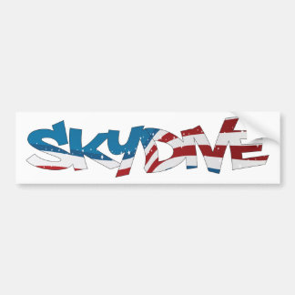BUMPER STICKER SKYDIVE USA BILDEKAL