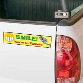 Bumper Sticker - Smiles du är på kameran Bildekal