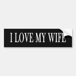 Bumper Sticker som säger att jag Kärlek min fru Bildekal