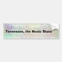Bumper Sticker Tennessee Music State Bildekal