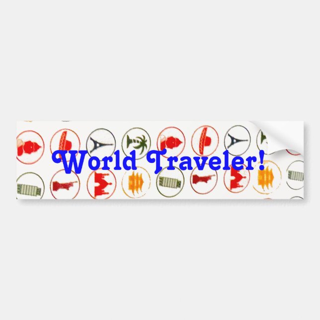 Bumper Sticker Traveler Bildekal (Framsidan)