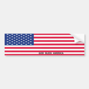 Bumper Sticker - Välsigna dig Amerika Bildekal