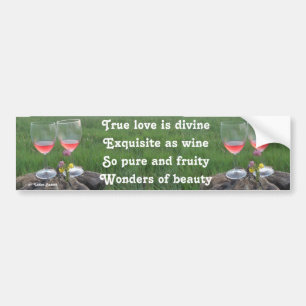 Bumper Sticker Vin Dikt av Ladee Basset Bildekal