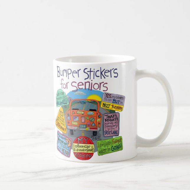 Bumper Stickers for Seniors Kaffemugg (Höger)