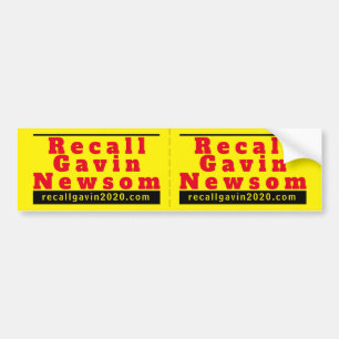 Bumper Stickers recallgavin2020 Bildekal