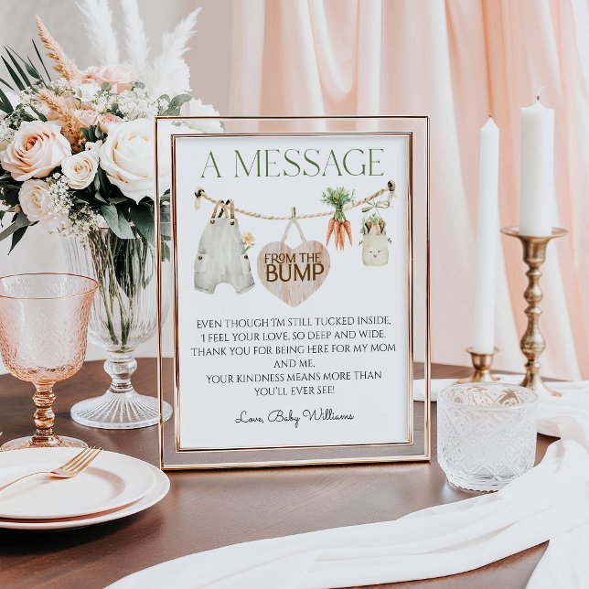 Bumpmeddelande för lokalt odlad bondgård för babys poster (Skapare uppladdad)